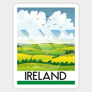 Ireland for a break travel poster Magnet